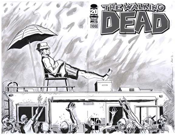 Walking Dead #100 Hero Initiative Jeff Lemire