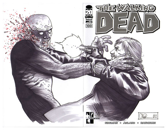 Walking Dead #100 Hero Initiative Charlie Adlard