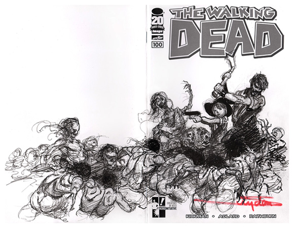 Walking Dead #100 Hero Initiative Arthur Suydam