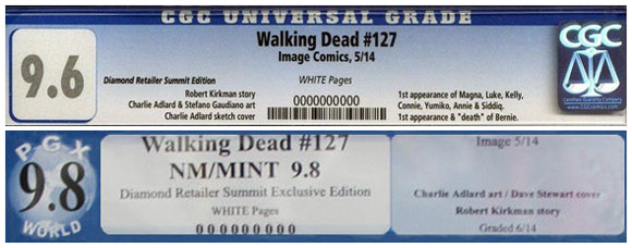 2014 Walking Dead #127 DRS CGC PGX Labels