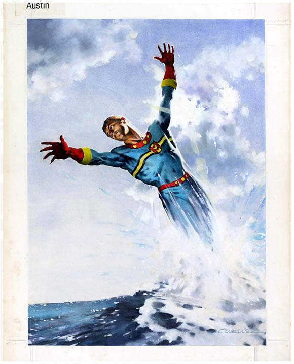 Warrior #7 Cover Art Mick Austin reprinted on Miracleman 3D 2D #1