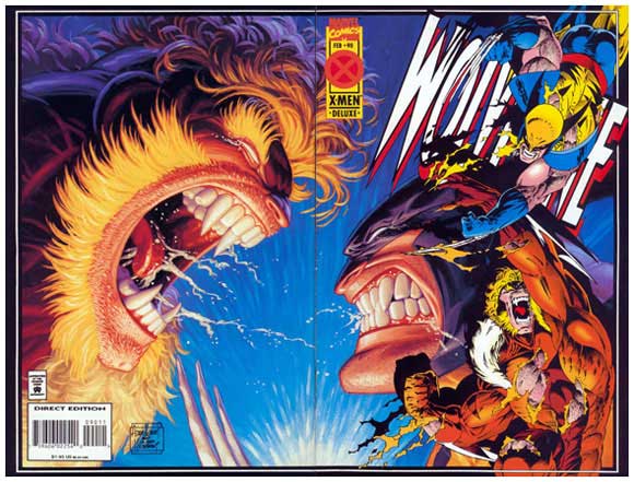 Wolverine #90 Kubert wrap-around art