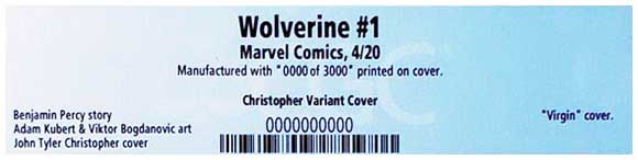 Wolverine Volume 6 #1 John Tyler Christopher Virgin Variant: CGC Label