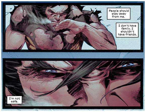 Wolverine Volume 6 #1 Interior sample: not safe