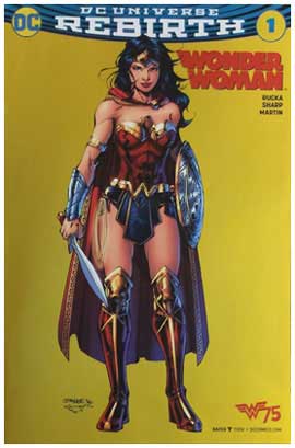 Wonder Woman #1 Gold NYCC Foil Variant 2016