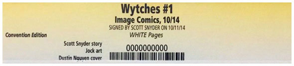 Wytches #1 NYCC CGC Label