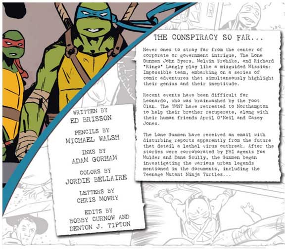 X-Files/Teenage Mutant Ninja Turtles Conspiracy #1 Intro & Credits