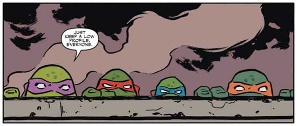 X-Files/Teenage Mutant Ninja Turtles Conspiracy #1 Interior Sample: low profile