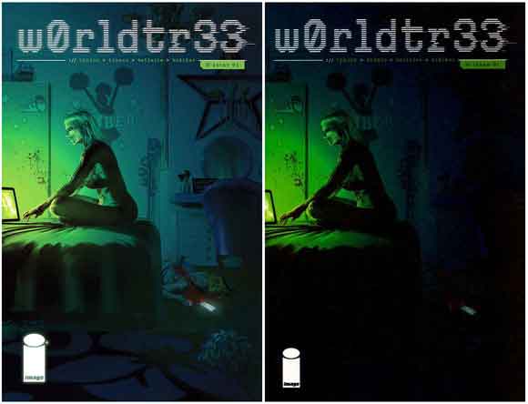 w0rldtr33 #1 Regular Fernando Blanco Cover A: Corrected vs Recalled Edition